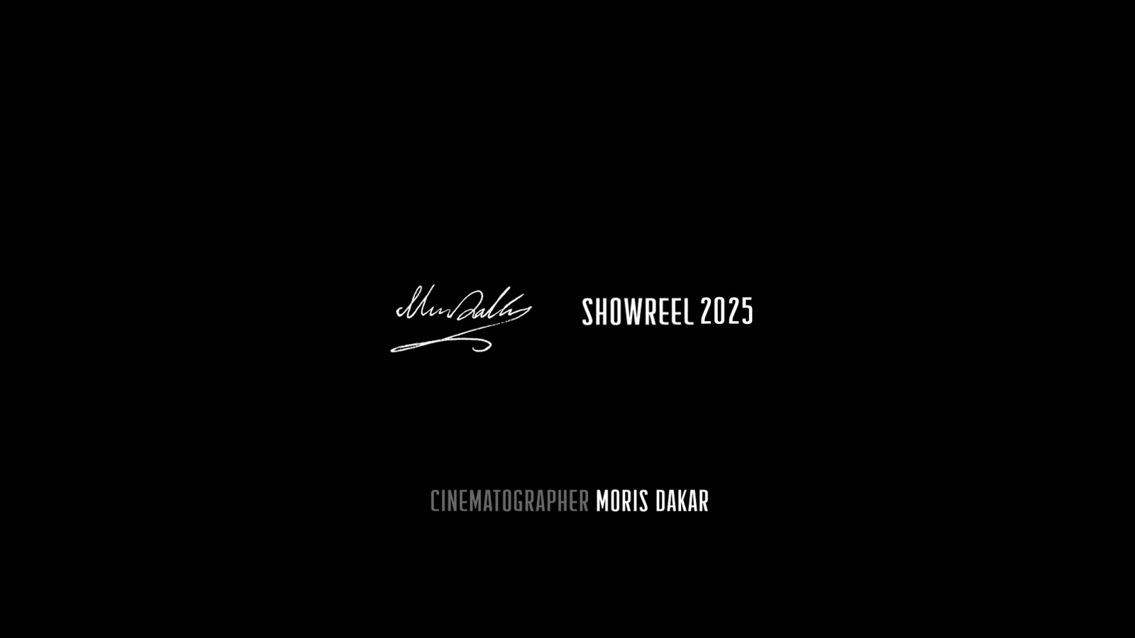 Moris Dakar cinematography showreel cover
